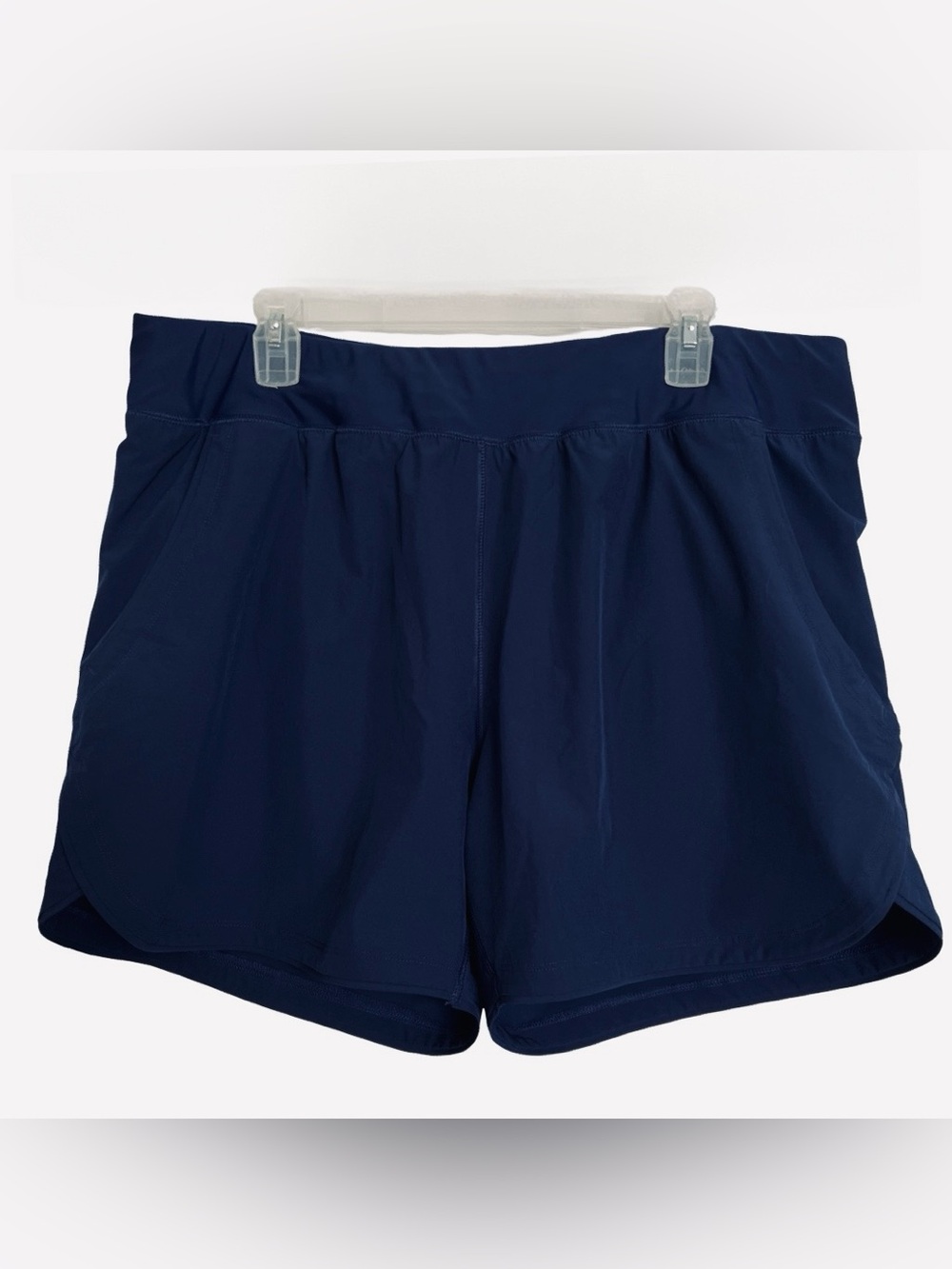 Lands End Deep Sea Navy 5” Quick Dry Lined Swim Board Shorts SZ 18